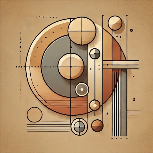 Symbole circulaire abstrait avec lignes et zones distinctes – symbolise la séparation des données et la répartition sécurisée des responsabilités entre hébergement et paiement.
