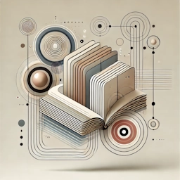Image symbolique d’un livre ouvert avec des cercles abstraits – représentant un espace numérique de connaissances ou personnel.